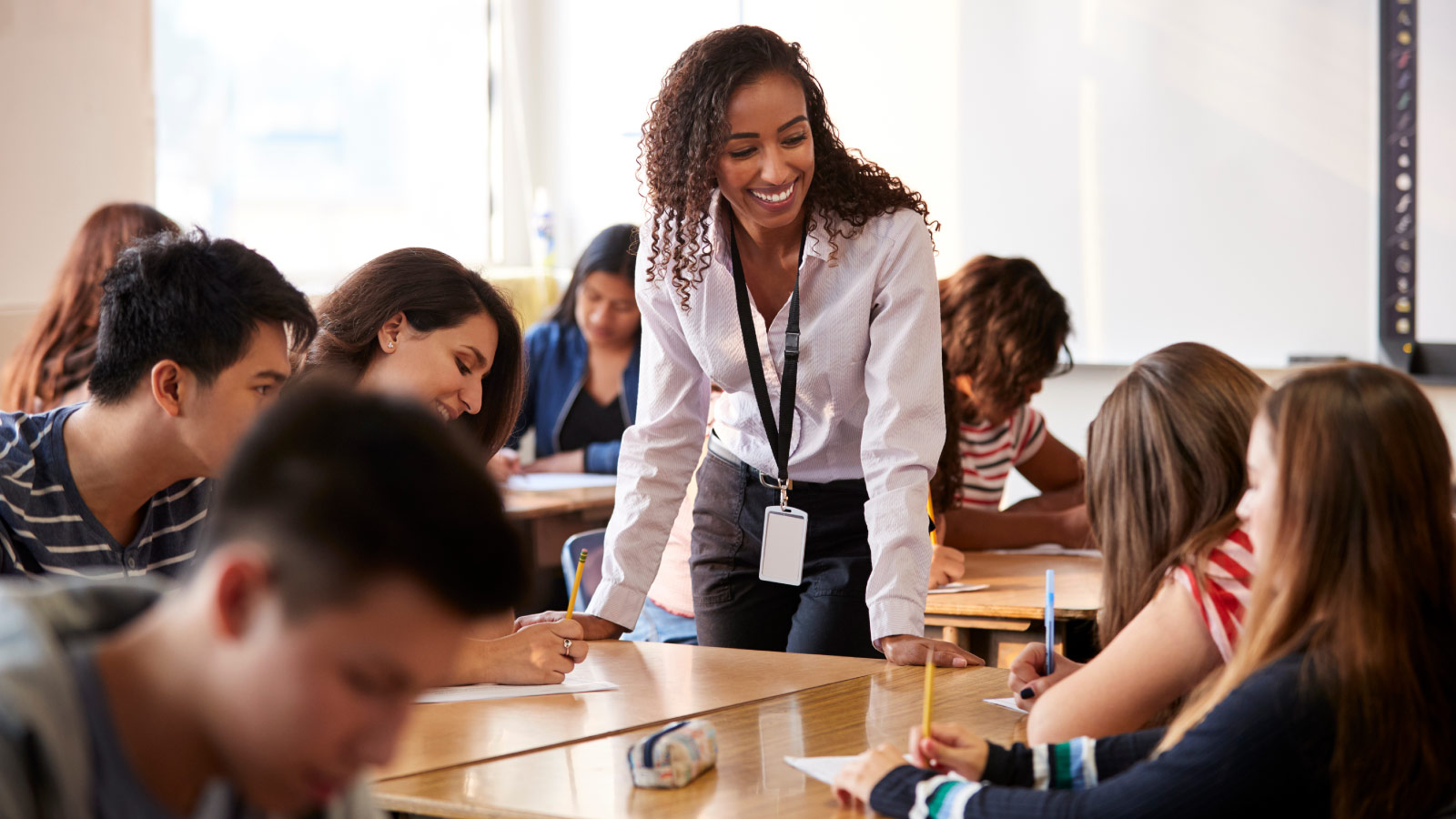 Teacher in classroom